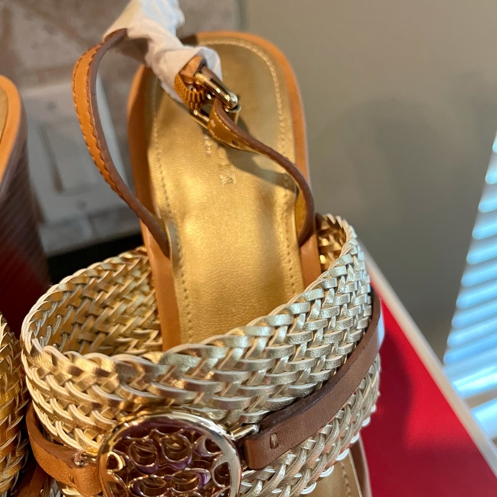 Coach Beatriz mat calf sandals size 8Ginger/gold - Picture 8 of 13